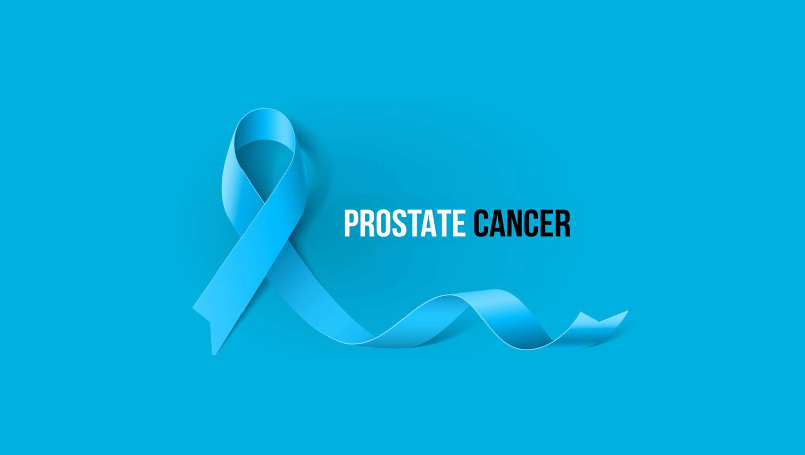 prostate cancer banner with blue background