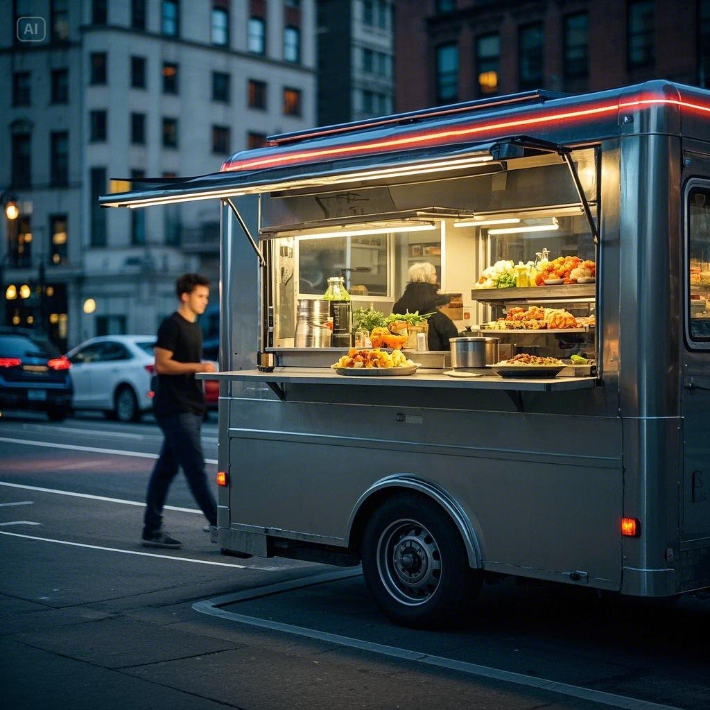 Entrepreneur setting up a food cart in Atlanta, showcasing the steps to launching a mobile food business in the city’s vibrant food scene.