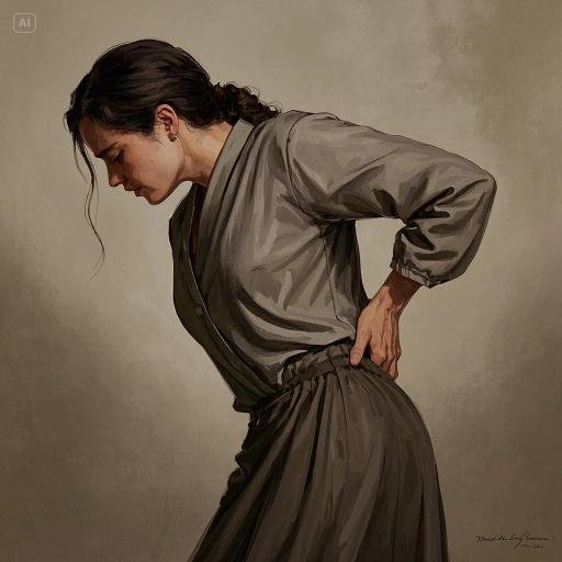 Person holding lower back in discomfort, symbolizing common back pain issues along with relief and prevention strategies.