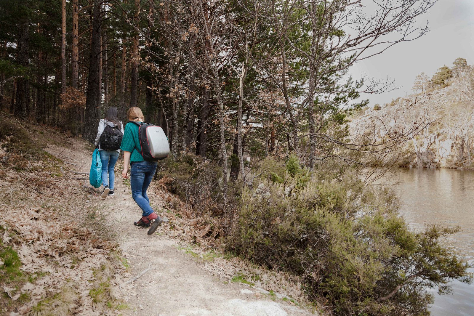 People hiking and biking on scenic trails surrounded by nature in South Atlanta, highlighting popular outdoor activities.