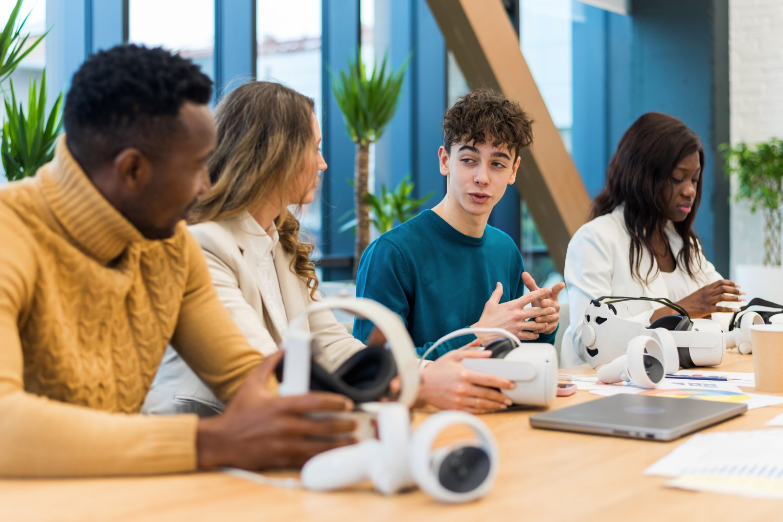 Students and researchers collaborating in a university lab in Atlanta, showcasing higher education’s role in driving innovation and technology.