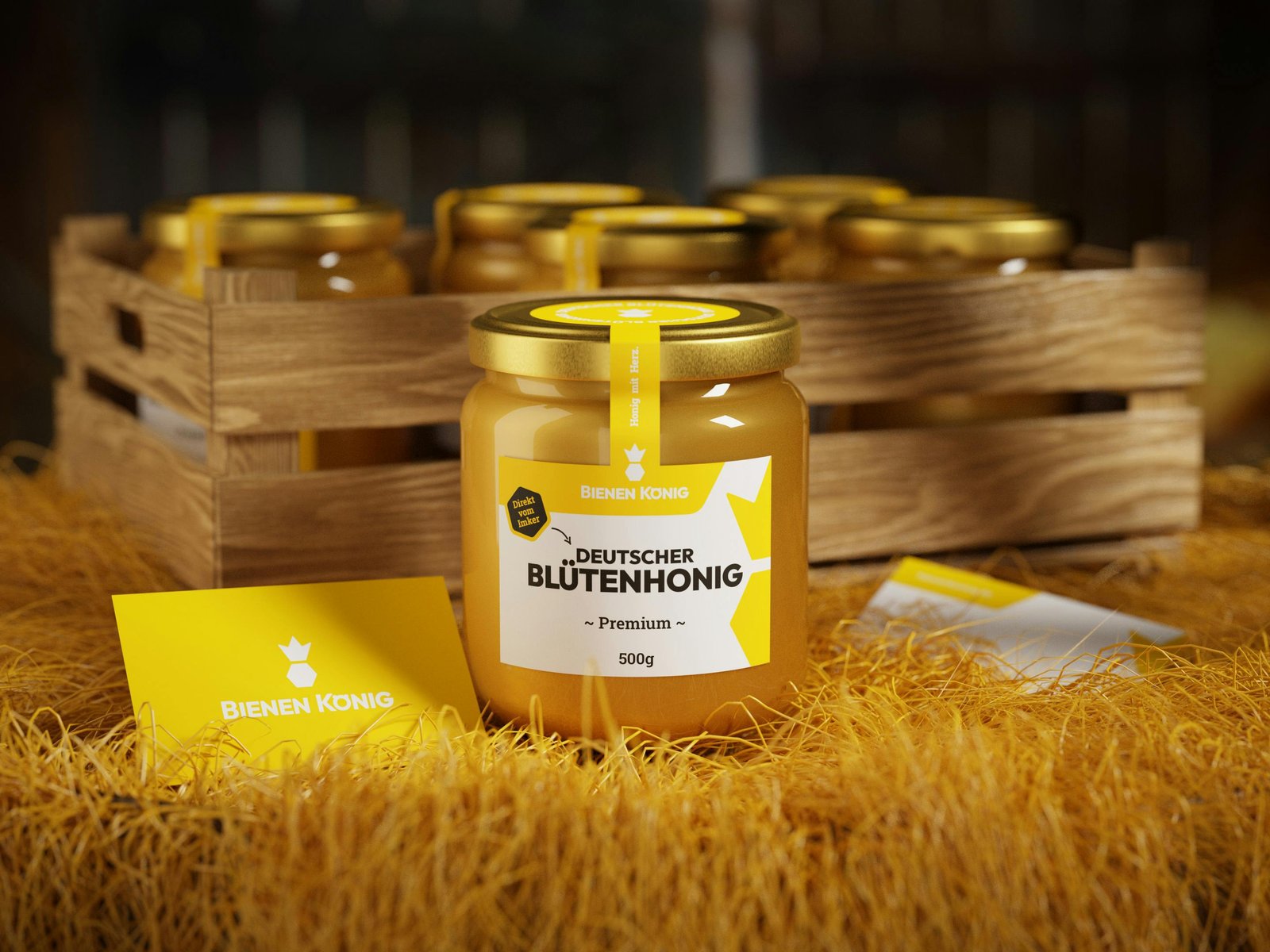 agazine advertisement for Georgia artisanal honey with rustic packaging