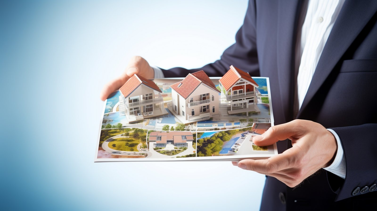 Magazine advertisement example for Georgia luxury real estate featuring modern home exterior